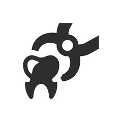 Dental Extract icon on white background