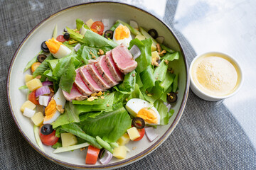 Vegetable salad on table restaurant.