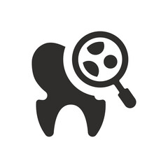 Dental check up icon on white background