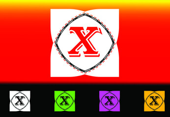 X letter new logo and icon design template