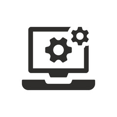 Computer preferences icon on white background