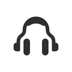Headphone icon on white background