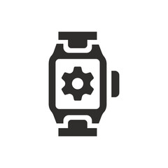 Smart watch setting icon on white background