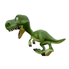 Pose of 3d rendering cartoon dinosaurs 