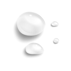 Realistic water drops 3d transparent