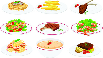 set-healthy-dishes | set of food icons