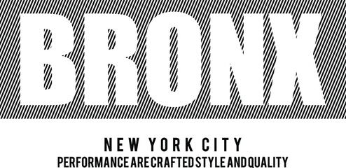 bronx design typography vector for print 