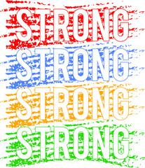 strong design typography vector for print 