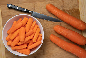 Preparing fresh carrots, High quality photo