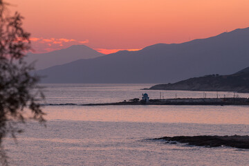 Mesmerizig view to the mountain slopes of the west coast of the laid back island of Ikaria.