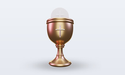 3d Communion easter icon rendering front view