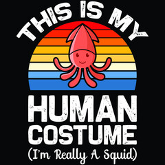 Sea Animal Squids- This is my Human Costume I'm really a Squids