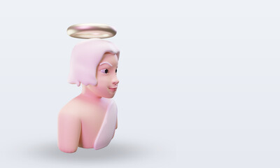 3d Angel easter icon rendering left view