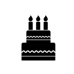 cake icon vector for web, computer and mobile app