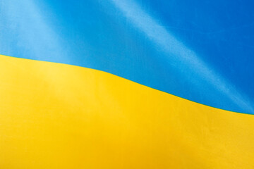 National flag of Ukraine fabric textile background