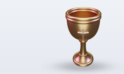 3d Chalice easter icon rendering Top view
