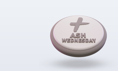 3d ash Wednesday easter icon rendering Top view