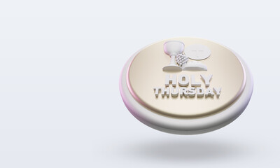 3d holy Thursday easter icon rendering Top view