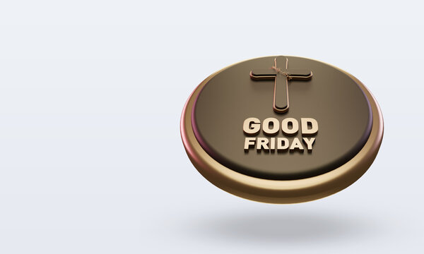 3d Good Friday easter icon rendering Top view