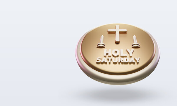 3d Holy Saturday easter icon rendering Top view