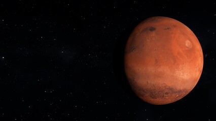 Red planet Mars. Space exploration.