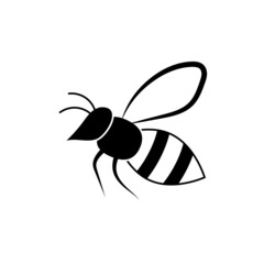 Bee icon design template vector isolated illustration