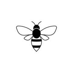 Bee icon design template vector isolated illustration