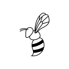 Bee icon design template vector isolated illustration