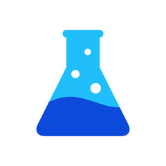 Experiment lab icon vector graphic illustration in blue