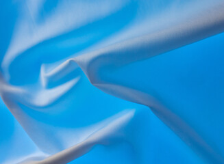 Blue fabric material as an abstract background.