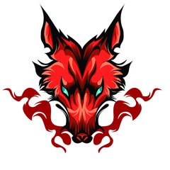 Naklejka premium devil and angel