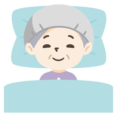 整髪をする高齢者