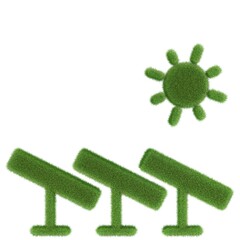 Solarpanele und Sonne