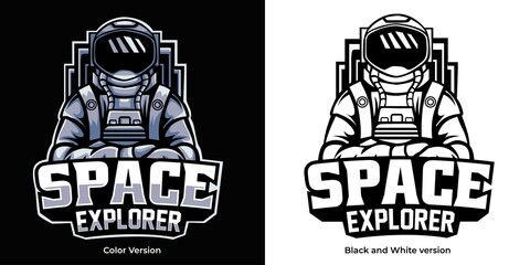 Astronaut Mascot Esport Gaming Logo Design © Dominico