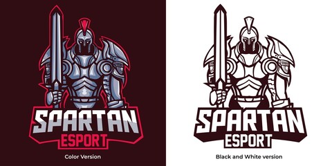 spartan esport logo mascot design © Dominico