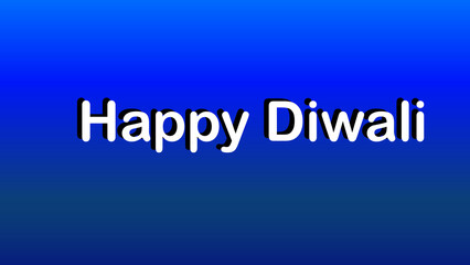 Happy Diwali written on blue background with reflection.