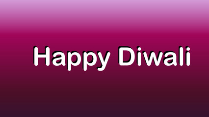 Happy Diwali written on pink background with reflection.