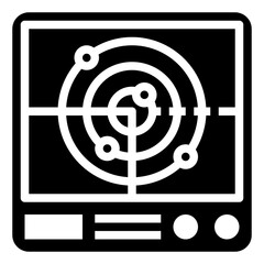 RADAR glyph icon,linear,outline,graphic,illustration