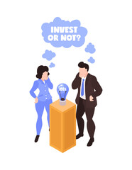 Crowdfunding Isometric Icon