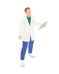 Scientist Isometric Character