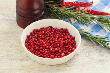 Red pepper corn seeds aroma