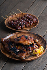 chicken gizzard also known as batikulon barbecue; a famous street food in the Philippines