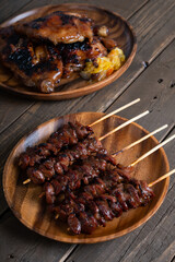chicken gizzard also known as batikulon barbecue; a famous street food in the Philippines
