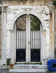 Fototapeta na wymiar Streets of old town Kaleici - Antalya, Turkey. Vintage front door