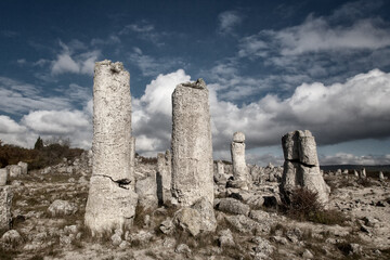 Stone Forest near Varna, Bulgaria, Pobiti kamani, rock phenomenon