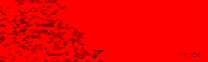 Naklejka premium Minimal geometric red background. Dynamic red shapes composition with triangles. Vector energy technology concept abstract background pattern banner