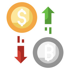CURRENCY flat icon,linear,outline,graphic,illustration