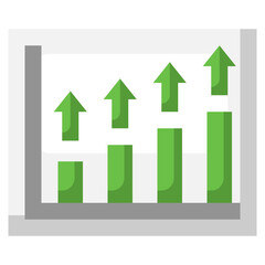 BAR GRAPH flat icon,linear,outline,graphic,illustration