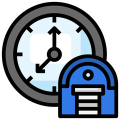 TIME filled outline icon,linear,outline,graphic,illustration