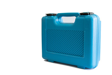 Blue box for tools isolated on the white